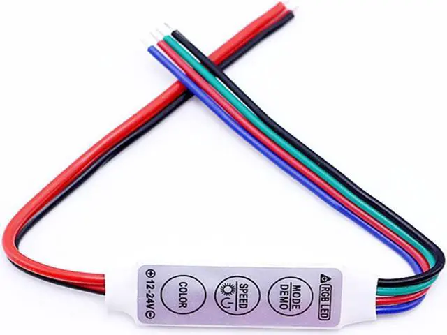 Main image of 3-Key Controller for RGB LED Light Strips with Color Selection Dimming Effects