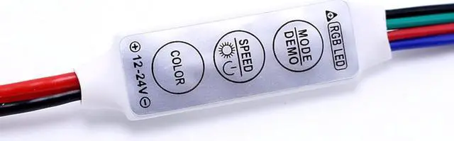 Alt view image 2 of 5 - 3-Key Controller for RGB LED Light Strips with Color Selection Dimming Effects