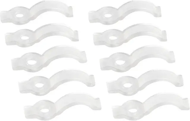 Main image of (50-pack) Clear Fastener Clips for 8mm/10mm Waterproof LED Strip Light 3528 5050