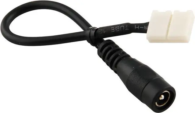 Alt view image 2 of 3 - ABI Solderless Female Barrel 5.5mm x 2.1mm Power Connector for 8mm 3528 LED Strip Light (10-Pack)