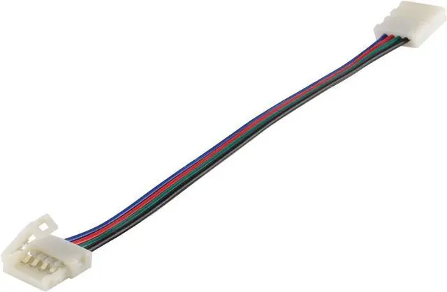 Alt view image 2 of 2 - 10mm 6-Inch 4-Wire Solderless Flexible Coupler for 5050 RGB LED Strip Light PCB (10-Pack)