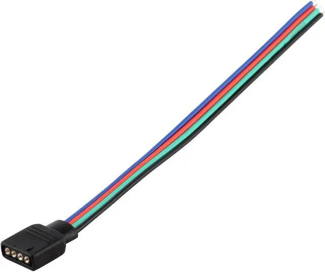 Main image of (10-pack) 15cm / 6-inch Bare Wire to 4-pin Female for RGB LED Strip Light