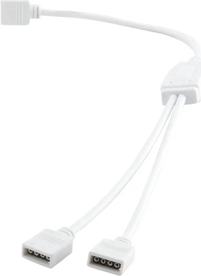Main image of ABI 1:2 4-pin Female Power Splitter Cable for RGB LED Light Strip (5-Pack)
