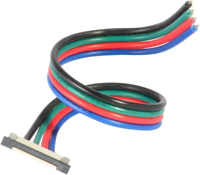 Alt view image 2 of 2 - 10mm LED Light Strip RGB Connector Pigtail Clip fr Color Changing 5050 (10-Pack)