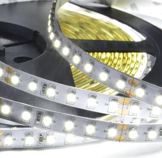 Main image of ABI Daylight White 6000K Double Density Flexible LED Light Strip with AC Adapter, 120 LED/Meter LED Chips, 5 Meters / 16.4 FT Spool, 12VDC