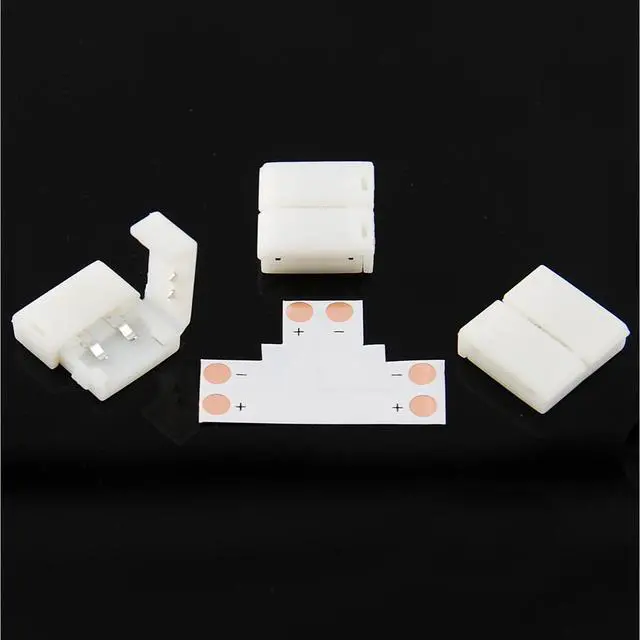 Main image of 5-pack 10mm T-shaped Solderless Splitter Coupler Connector for 5050 LED Strip