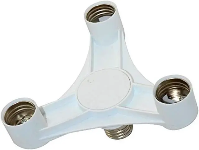 Alt view image 3 of 4 - 3 to 1 Light Socket E26 Splitter Adapter for Flood Spot and Lamp CFL & LED Bulbs