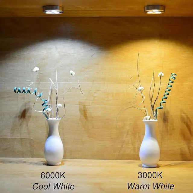 Alt view image 4 of 4 - ABI 3W LED Puck Light Kit for Kitchen Counter / Bookshelf / Showcase, Warm White