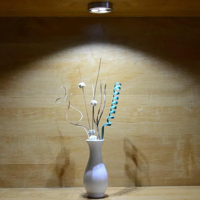 Alt view image 3 of 4 - 3X ABI 3W LED Puck Light Kit for Kitchen Bookshelf Showcase, Cool White 6000K