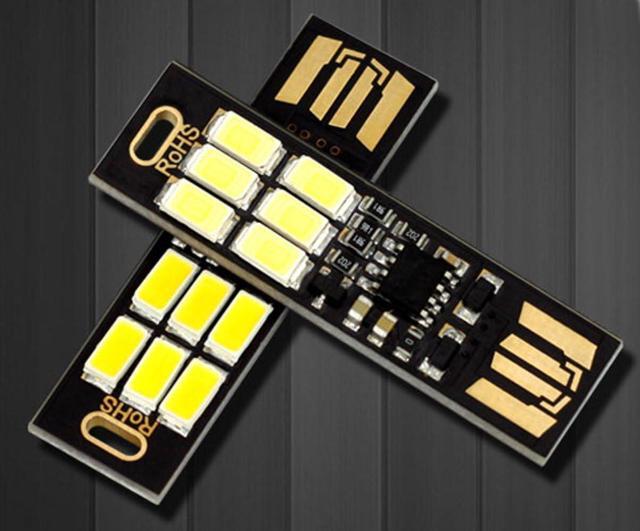 Alt view image 2 of 3 - 5pcs 6-LED USB Portable Keychain Lamp with Touch Dimming 1W Warm White 3000K