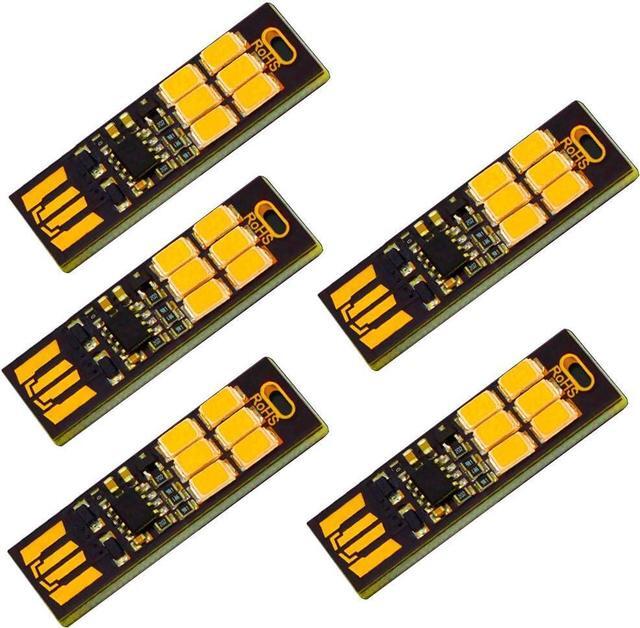 Main image of 5pcs 6-LED USB Portable Keychain Lamp with Touch Dimming 1W Warm White 3000K