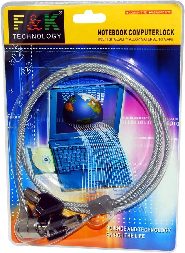 Alt view image 2 of 2 - JacobsParts Laptop Notebook Anti-Theft Security Cable Chain Lock with Keys
