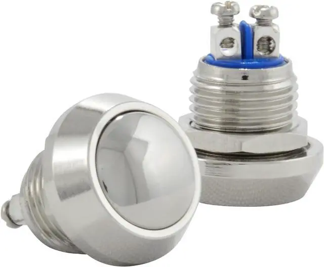 Main image of JacobsParts 12mm Stainless Steel Momentary Push Button Switch