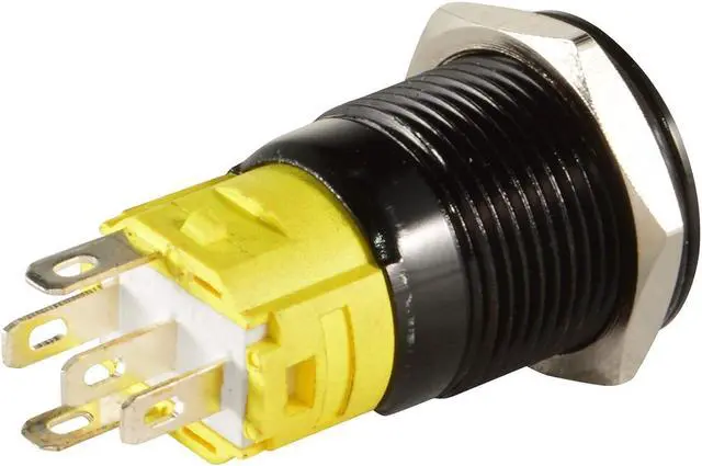 Alt view image 2 of 4 - JacobsParts 16mm 12V LED Momentary Push Button Starter Switch Boat Horn Metal Waterproof (Blue)