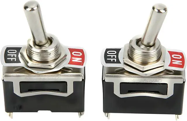 Alt view image 4 of 7 - 5pcs toggle switch SPST 12V 24V 250V Volt 15A ON OFF Flick Auto Car Boat 2-pole