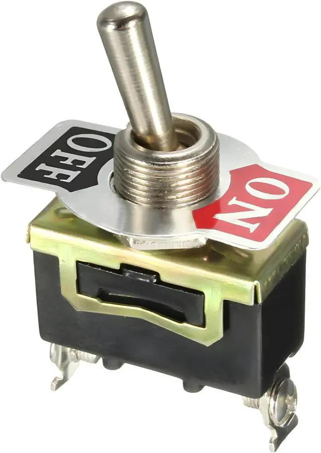 Main image of 5pcs toggle switch SPST 12V 24V 250V Volt 15A ON OFF Flick Auto Car Boat 2-pole