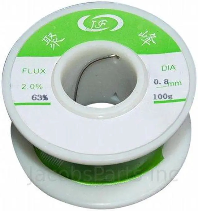 Alt view image 6 of 6 - Delcast JY60-A Pencil Tip 60 Watt Soldering Iron with 0.8mm Rosin Core 63/37 Tin Lead Solder Wire, 110V (100g / 3.5oz Spool)