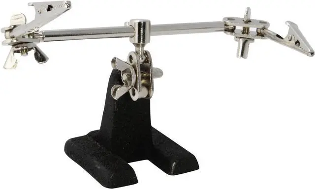 Alt view image 3 of 3 - Helping Hands Tool Jewelry Repair Soldering Iron Clamp Holder Magnifying Glass