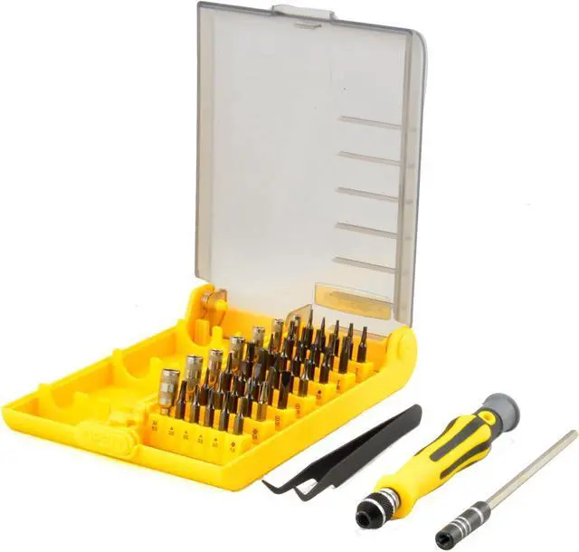 Main image of 45pc Security Bit Set Torx Star Tamperproof Hex Triwing Precision Tool Kit