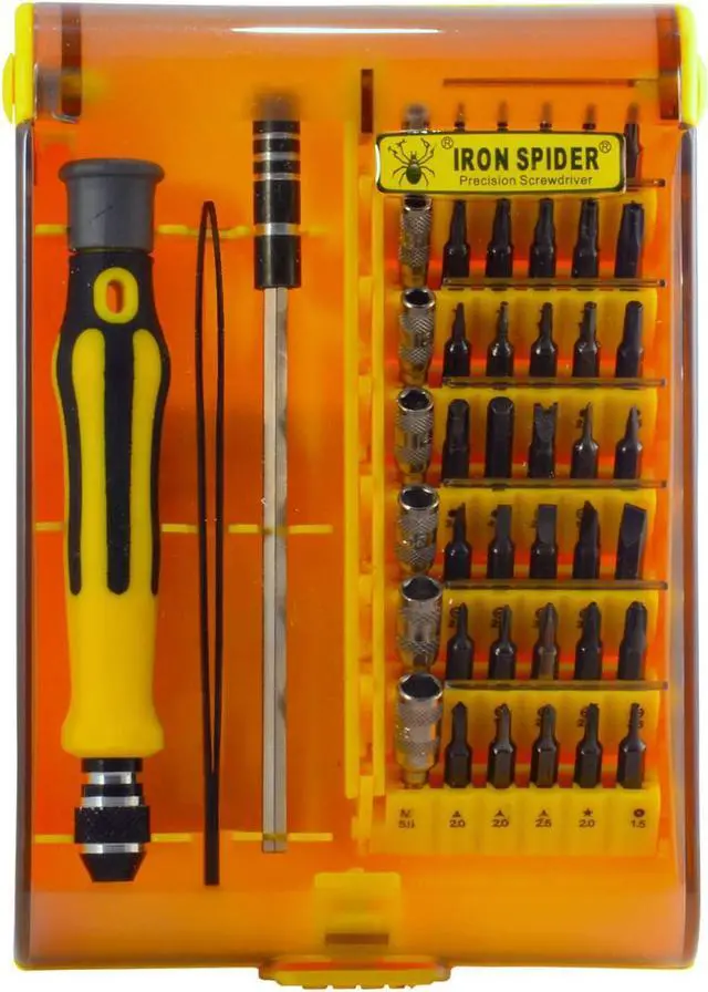 Alt view image 2 of 6 - 45pc Security Bit Set Torx Star Tamperproof Hex Triwing Precision Tool Kit