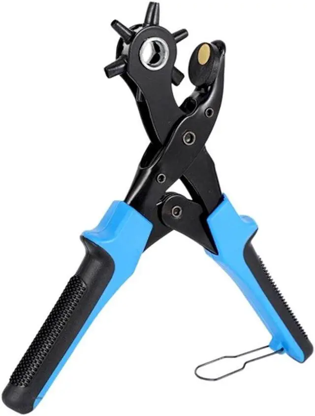 Alt view image 7 of 7 - JacobsParts Heavy Duty Leather Hole Punch Tool Multi Size Plier with Compound Joint and Ergonomic Grip for Belt Collar Strap Fabric Eyelet