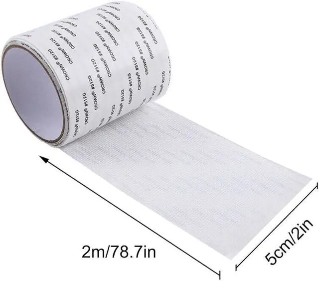Alt view image 7 of 7 - JacobsParts Window Screen Repair Patch Adhesive Fiberglass Mesh Hole Repair Tape 2" 6.5ft (White)