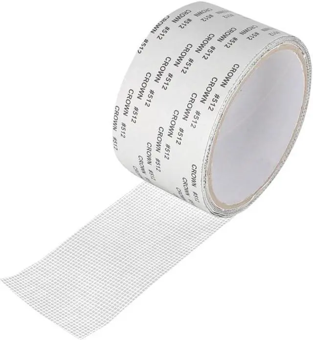 Main image of JacobsParts Window Screen Repair Patch Adhesive Fiberglass Mesh Hole Repair Tape 2" 6.5ft (White)