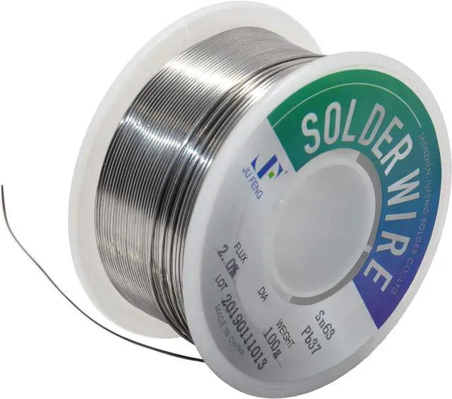 Alt view image 3 of 3 - JacobsParts 63/37 Tin Lead Rosin Core Flux 0.5mm Diameter Electronics Soldering Solder Wire 100g