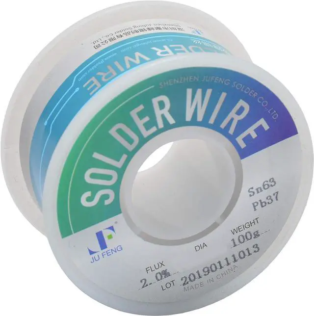 Main image of JacobsParts 63/37 Tin Lead Rosin Core Flux 0.5mm Diameter Electronics Soldering Solder Wire 100g