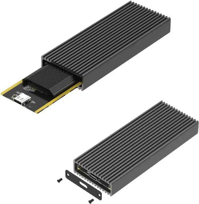 Alt view image 3 of 7 - 10Gbps M.2 NVMe USB 3.1 SSD Enclosure Type C External Drive Case Adapter JMS583