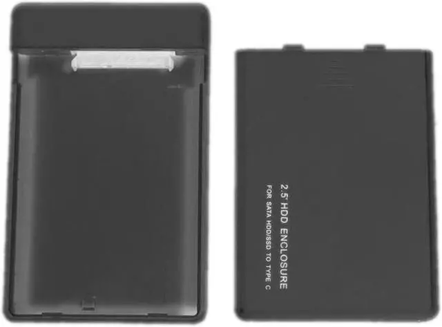 Alt view image 3 of 3 - JacobsParts 2.5" HDD SSD Enclosure USB 3.1 Type-C to SATA-III Screwless External Hard Drive Case, Supports UASP