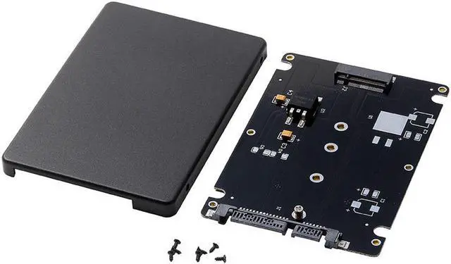 Alt view image 4 of 6 - JacobsParts M.2 NGFF SSD to 2.5" SATA III Enclosure 7mm Drive Adapter 2242 2260 2280