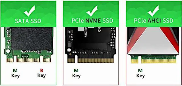 Alt view image 2 of 7 - JacobsParts M.2 to PCIe NVMe and SATA SSD Dual M Key and/or B Key Adapter Card 2242 2260 2280 M2 Drive to Desktop PCI Express x4 x8 x16 Slot, Includes Brackets