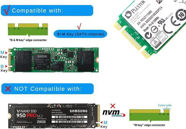 Alt view image 2 of 5 - JacobsParts M.2 NGFF SATA SSD to USB 3.1 Type C External Drive Enclosure Case with UASP