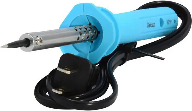 Alt view image 2 of 4 - Delcast 30 Watt Precision Tip Soldering Iron with Rosin Core Solder 63/37 Leaded Electronics Solder, 0.6mm (12.5 g / 0.45 oz)