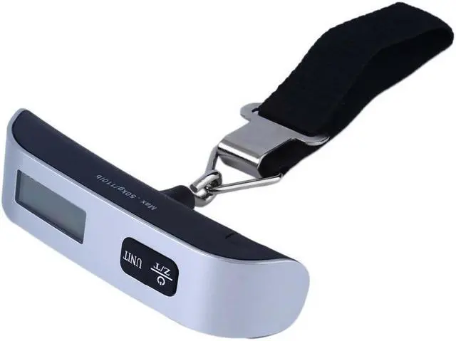 Alt view image 2 of 7 - JacobsParts 110 lbs Portable Travel LCD Digital Hanging Luggage Scale Electronic Weight
