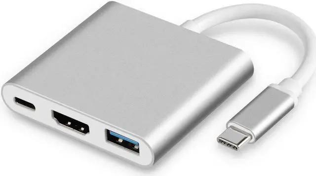 Main image of JacobsParts USB-C Multiport Adapter USB 3.1 Type C to HDMI 4K with USB 3.0 Port and USB C Charging Port for MacBook / Chromebook Pixel / Dell XPS13 / Samsung Galaxy s8 / s8 Plus