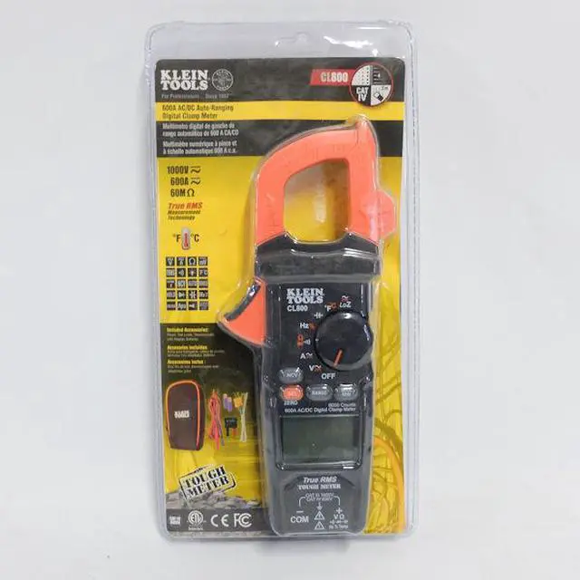 Alt view image 2 of 19 - Klein Tools Digital Clamp Meter - AC/DC Auto-Ranging - 600A