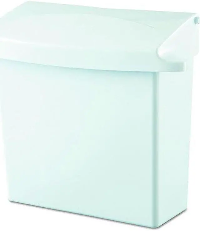 Main image of Rubbermaid Plastic Sanitary Napkin Receptacle, 12-1/2" Height, 1 EA FG614000WHT