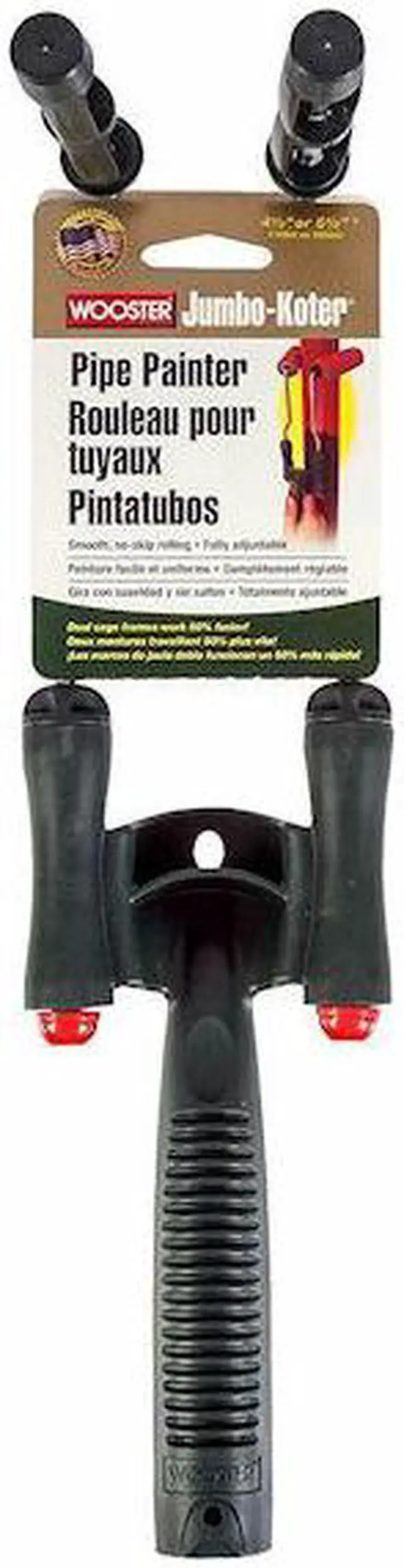 Alt view image 4 of 7 - WOOSTER R212 Mini Dual Paint Roller Frame, Cage, Polypropylene Handle, 4-1/2",