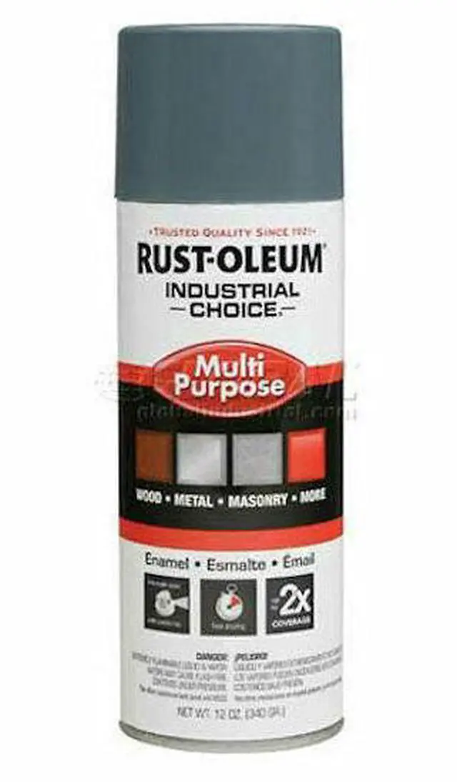 Alt view image 5 of 5 - RUST-OLEUM 202214 Spray Paint, Machinery Gray, Gloss, 12 oz.