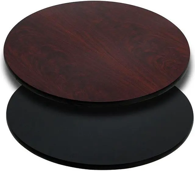 Alt view image 5 of 9 - Flash Furniture 36" Round Table Top with Black or Mahogany Reversible Laminate Top