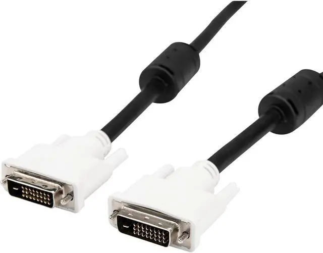 Alt view image 3 of 14 - Rocstor Premium 10ft DVI-D Dual Link Monitor Extension Cable M/F, White/Black
