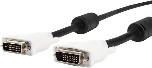 Alt view image 7 of 14 - Rocstor Premium 10ft DVI-D Dual Link Monitor Extension Cable M/F, White/Black