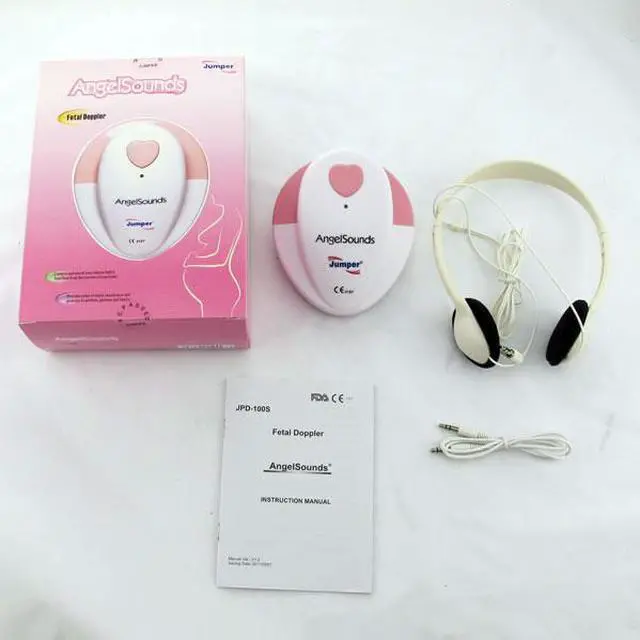 Alt view image 7 of 7 - Angelsounds Baby Heart Sound Monitor Fetal Doppler FDA CE Battery Gel-Green 3MHz - Pink