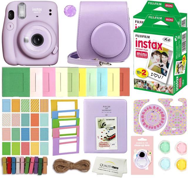 Fujifilm Instax Mini 11 Instant Camera (Lilac Purple) with Case, 40 Fuji  Films, Decoration Stickers, Frames, Photo Album and more Accessory kit 