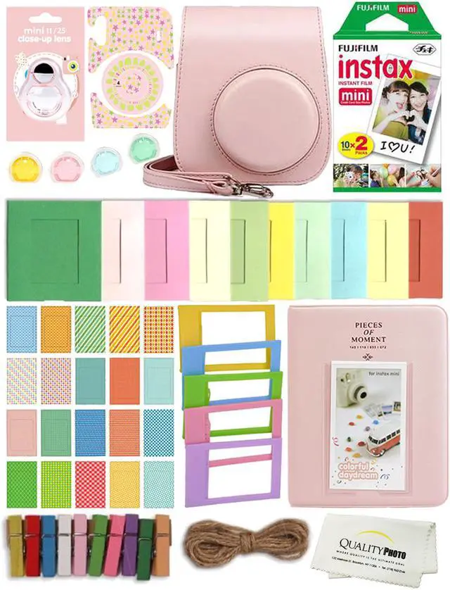 Main image of Fuji Film Instax Mini 11 Deluxe 8 in 1 Accessory Bundle Kit. Blush Pink