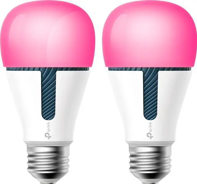 Alt view image 2 of 2 - TP-Link - Kasa Smart Wi-Fi 60-Watt A19 LED Light Bulb, Dimmable, No Hub Required 2-Pack (KL130) - Full Multi-Color Changing