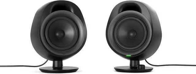 Main image of SteelSeries Arena 3 Full-Range 2.0 Gaming Speakers  Immersive Audio  On-Speaker Controls  4" Speaker Drivers  Wired & Bluetooth  3.5mm Aux  PC, Mac, Mobile  Adjustable Stand
