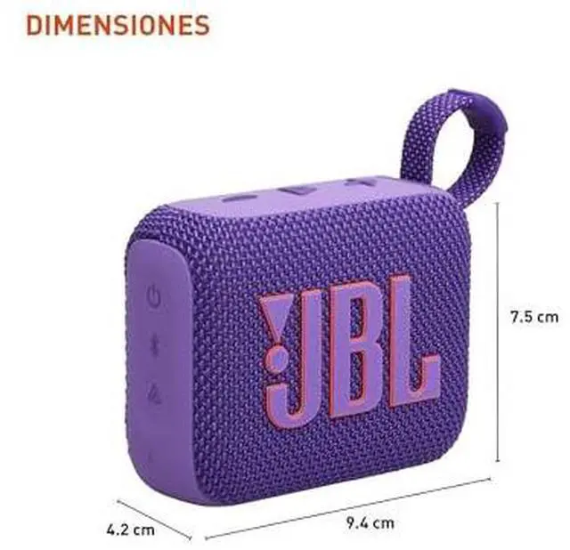 Alt view image 2 of 6 - JBL JBLGO4PURAM-Z Go 4 Portable Bluetooth Speaker, Purple